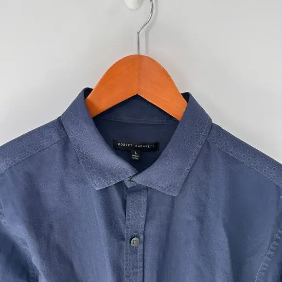 ROBERT BARAKETT Men's Collared Long Sleeve Shirt // L - Picture 2 of 8